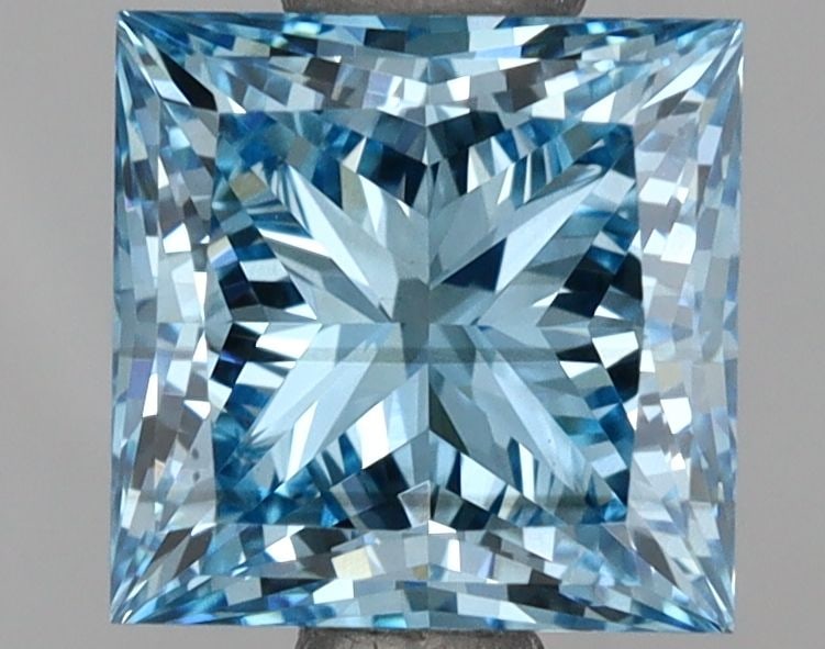 Loose Diamond - PRINCESS 1.56ct Fancy Vivid Blue SI1: Loose Diamond - PRINCESS 1.56ct Fancy Vivid Blue SI1 Source: This is a real non-mined Diamond that has been grown in a lab Shape: PRINCESS Carats: 1.56 Color: Fancy Vivid Blue Certification: IGI