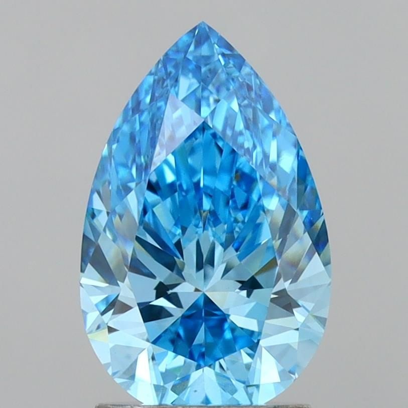 Loose Diamond - PEAR 2.01ct Fancy Vivid Blue VS1: Loose Diamond - PEAR 2.01ct Fancy Vivid Blue VS1 Source: This is a real non-mined Diamond that has been grown in a lab Shape: PEAR Carats: 2.01 Color: Fancy Vivid Blue Certification: IGI Video: