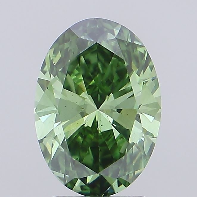 Loose Diamond - OVAL 2.59ct Fancy Vivid Green VS2: Loose Diamond - OVAL 2.59ct Fancy Vivid Green VS2 Source: This is a real non-mined Diamond that has been grown in a lab Shape: OVAL Carats: 2.59 Color: Fancy Vivid Green Certification: IGI Video: