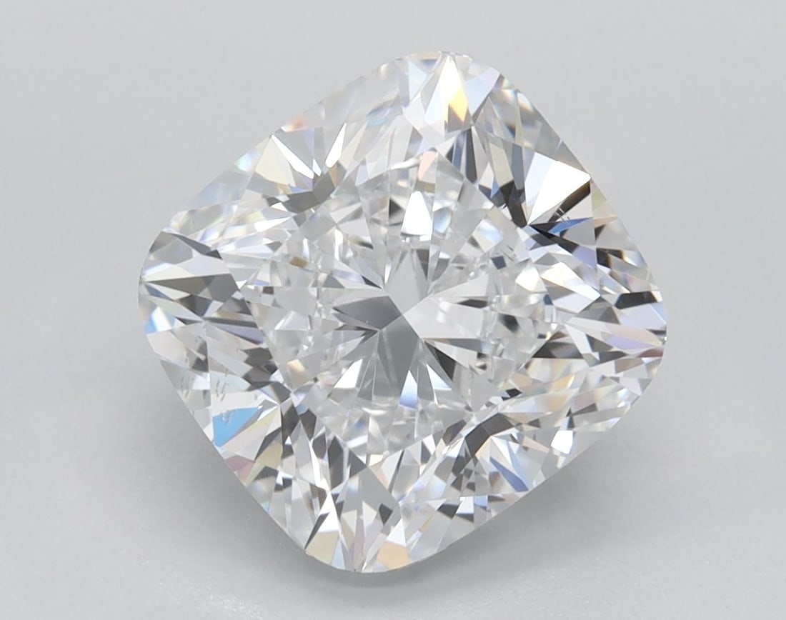 Loose Diamond - CUSHION BRILLIANT 3.17ct D VS2: Loose Diamond - CUSHION BRILLIANT 3.17ct D VS2 Source: This is a real non-mined Diamond that has been grown in a lab Shape: CUSHION BRILLIANT Carats: 3.17 Color: D Clarity: VS2 Certification: IGI Vide