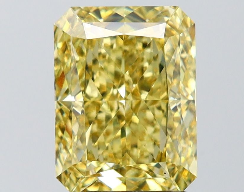Loose Diamond - RADIANT 3.08ct Fancy Intense Yellow VS1: Loose Diamond - RADIANT 3.08ct Fancy Intense Yellow VS1 Source: This is a real non-mined Diamond that has been grown in a lab Shape: RADIANT Carats: 3.08 Color: Fancy Intense Yellow Certification: IGI