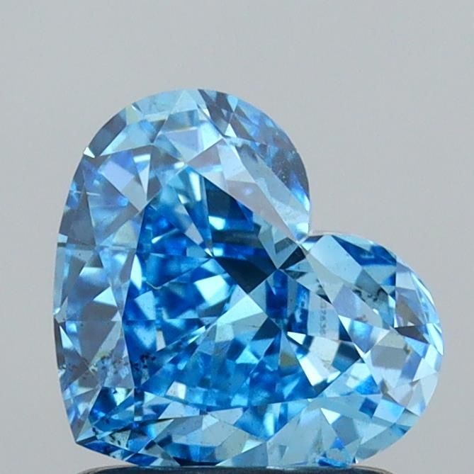 Loose Diamond - HEART 1.14ct Fancy Vivid Blue SI1: Loose Diamond - HEART 1.14ct Fancy Vivid Blue SI1 Source: This is a real non-mined Diamond that has been grown in a lab Shape: HEART Carats: 1.14 Color: Fancy Vivid Blue Certification: IGI Video: