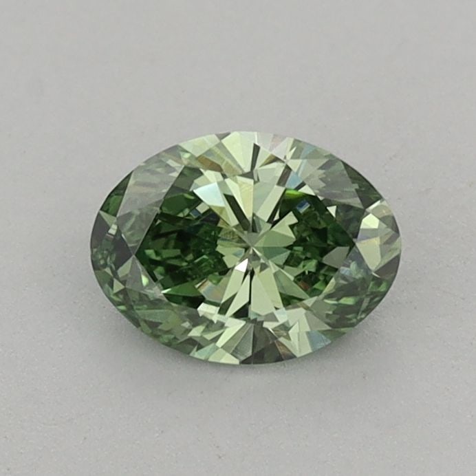 Loose Diamond - OVAL 0.54ct Fancy Vivid Green VS1: Loose Diamond - OVAL 0.54ct Fancy Vivid Green VS1 Source: This is a real non-mined Diamond that has been grown in a lab Shape: OVAL Carats: 0.54 Color: Fancy Vivid Green Certification: IGI Video: