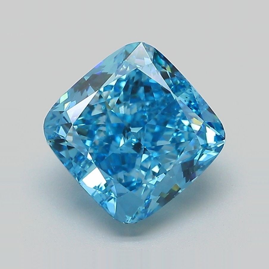 Loose Diamond - CUSHION MODIFIED 3.59ct Fancy Vivid Blue VS1: Loose Diamond - CUSHION MODIFIED 3.59ct Fancy Vivid Blue VS1 Source: This is a real non-mined Diamond that has been grown in a lab Shape: CUSHION MODIFIED Carats: 3.59 Color: Fancy Vivid Blue Certific