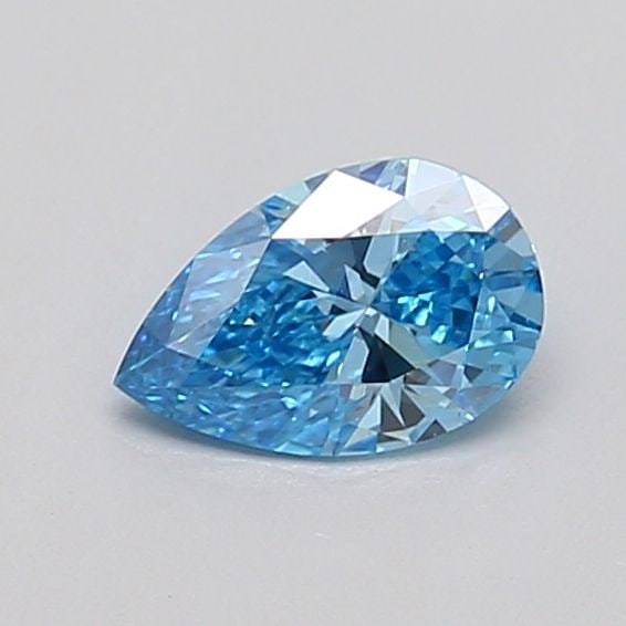 Loose Diamond - PEAR 0.42ct Fancy Vivid Blue VVS2: Loose Diamond - PEAR 0.42ct Fancy Vivid Blue VVS2 Source: This is a real non-mined Diamond that has been grown in a lab Shape: PEAR Carats: 0.42 Color: Fancy Vivid Blue Certification: IGI Video:
