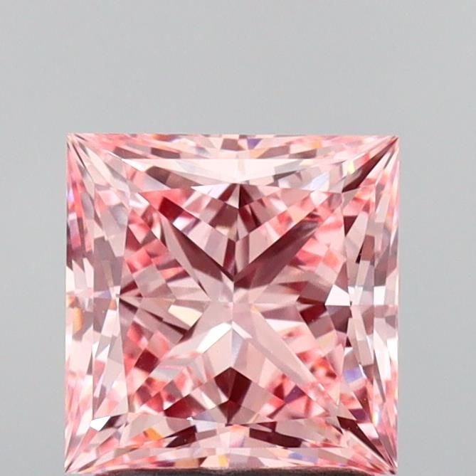 Loose Diamond - PRINCESS 1.84ct Fancy Vivid Pink VVS2: Loose Diamond - PRINCESS 1.84ct Fancy Vivid Pink VVS2 Source: This is a real non-mined Diamond that has been grown in a lab Shape: PRINCESS Carats: 1.84 Color: Fancy Vivid Pink Certification: IGI Vide
