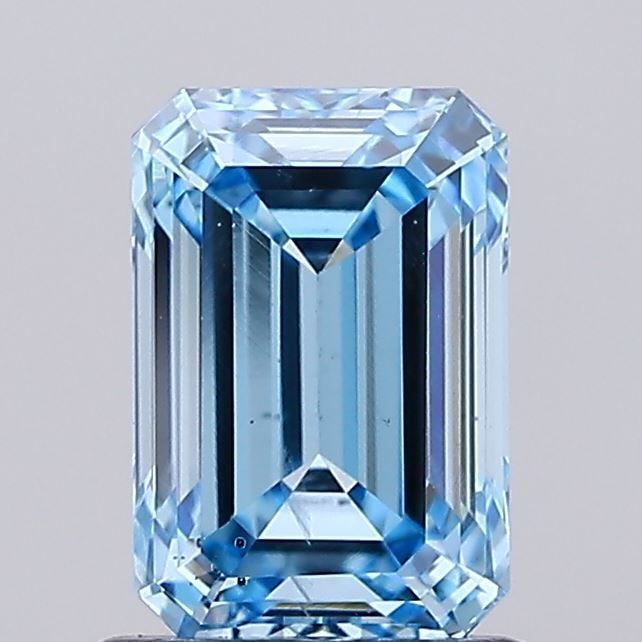 Loose Diamond - EMERALD 1.17ct Fancy Vivid Blue VVS2: Loose Diamond - EMERALD 1.17ct Fancy Vivid Blue VVS2 Source: This is a real non-mined Diamond that has been grown in a lab Shape: EMERALD Carats: 1.17 Color: Fancy Vivid Blue Certification: IGI Video: