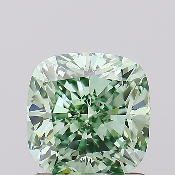 Loose Diamond - CUSHION MODIFIED 1.41ct Fancy Vivid Green VVS2: Loose Diamond - CUSHION MODIFIED 1.41ct Fancy Vivid Green VVS2 Source: This is a real non-mined Diamond that has been grown in a lab Shape: CUSHION MODIFIED Carats: 1.41 Color: Fancy Vivid Green Certi