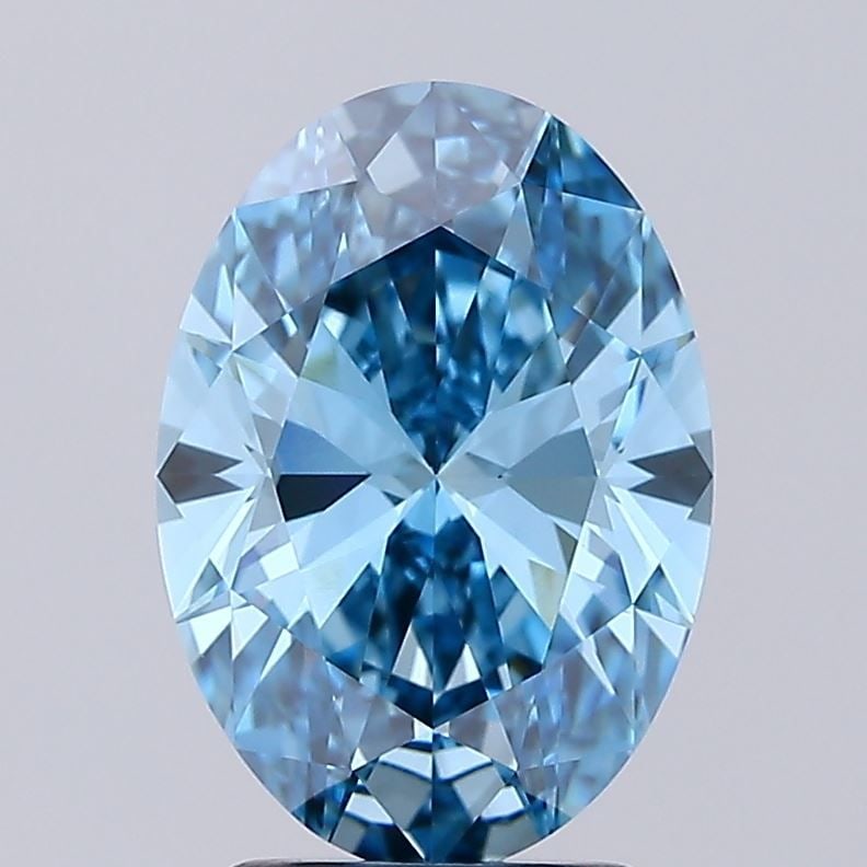 Loose Diamond - OVAL 2.75ct Fancy Vivid Blue VVS2: Loose Diamond - OVAL 2.75ct Fancy Vivid Blue VVS2 Source: This is a real non-mined Diamond that has been grown in a lab Shape: OVAL Carats: 2.75 Color: Fancy Vivid Blue Certification: IGI Video: