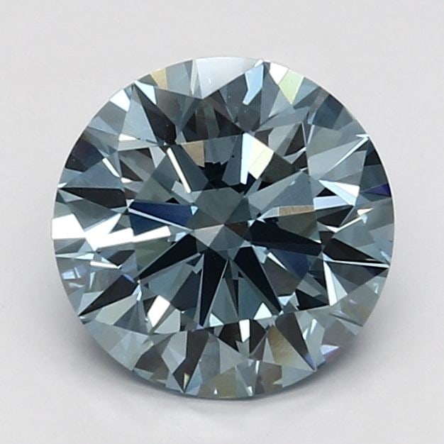 Ideal Loose Diamond - ROUND 2.27ct Fancy Vivid Blue VS1: Ideal Loose Diamond - ROUND 2.27ct Fancy Vivid Blue VS1 Source: This is a real non-mined Diamond that has been grown in a lab Shape: ROUND Carats: 2.27 Color: Fancy Vivid Blue Certification: IGI Video