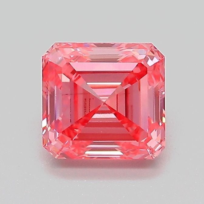 Loose Diamond - ASSCHER 1.08ct Fancy Vivid Pink VS2: Loose Diamond - ASSCHER 1.08ct Fancy Vivid Pink VS2 Source: This is a real non-mined Diamond that has been grown in a lab Shape: ASSCHER Carats: 1.08 Color: Fancy Vivid Pink Certification: IGI Video: