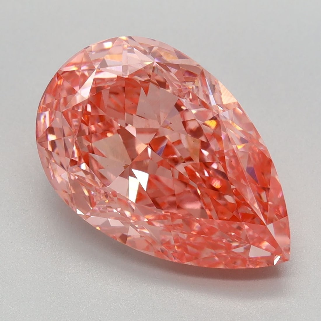 Loose Diamond - PEAR 4.51ct Fancy Vivid Pink VS1: Loose Diamond - PEAR 4.51ct Fancy Vivid Pink VS1 Source: This is a real non-mined Diamond that has been grown in a lab Shape: PEAR Carats: 4.51 Color: Fancy Vivid Pink Certification: IGI Video: