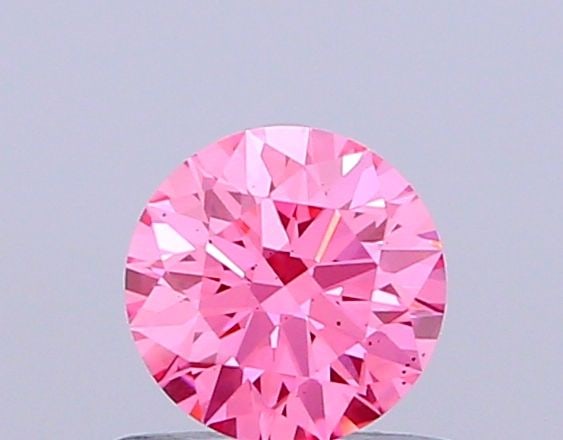 Ideal Loose Diamond - ROUND 0.51ct Fancy Vivid Pink VS2: Ideal Loose Diamond - ROUND 0.51ct Fancy Vivid Pink VS2 Source: This is a real non-mined Diamond that has been grown in a lab Shape: ROUND Carats: 0.51 Color: Fancy Vivid Pink Certification: IGI Video