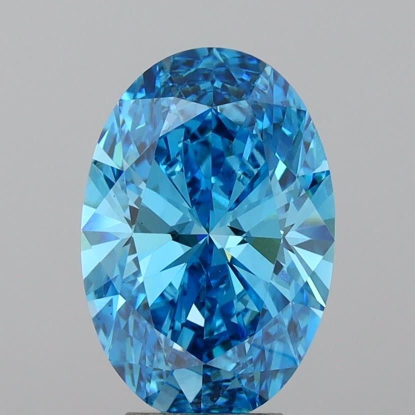 Loose Diamond - OVAL 5.03ct Fancy Vivid Blue VS2: Loose Diamond - OVAL 5.03ct Fancy Vivid Blue VS2 Source: This is a real non-mined Diamond that has been grown in a lab Shape: OVAL Carats: 5.03 Color: Fancy Vivid Blue Certification: IGI Video: