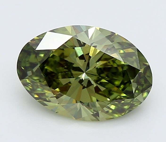 Loose Diamond - OVAL 1.4ct Fancy Vivid Green VVS2: Loose Diamond - OVAL 1.4ct Fancy Vivid Green VVS2 Source: This is a real non-mined Diamond that has been grown in a lab Shape: OVAL Carats: 1.4 Color: Fancy Vivid Green Certification: IGI Video: