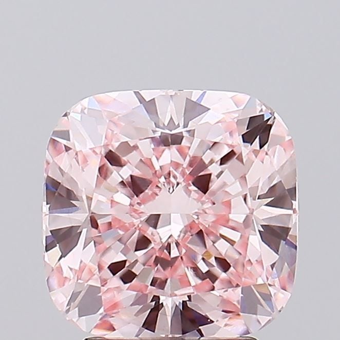 Loose Diamond - CUSHION BRILLIANT 3.11ct Fancy Vivid Pink VS1: Loose Diamond - CUSHION BRILLIANT 3.11ct Fancy Vivid Pink VS1 Source: This is a real non-mined Diamond that has been grown in a lab Shape: CUSHION BRILLIANT Carats: 3.11 Color: Fancy Vivid Pink Certif