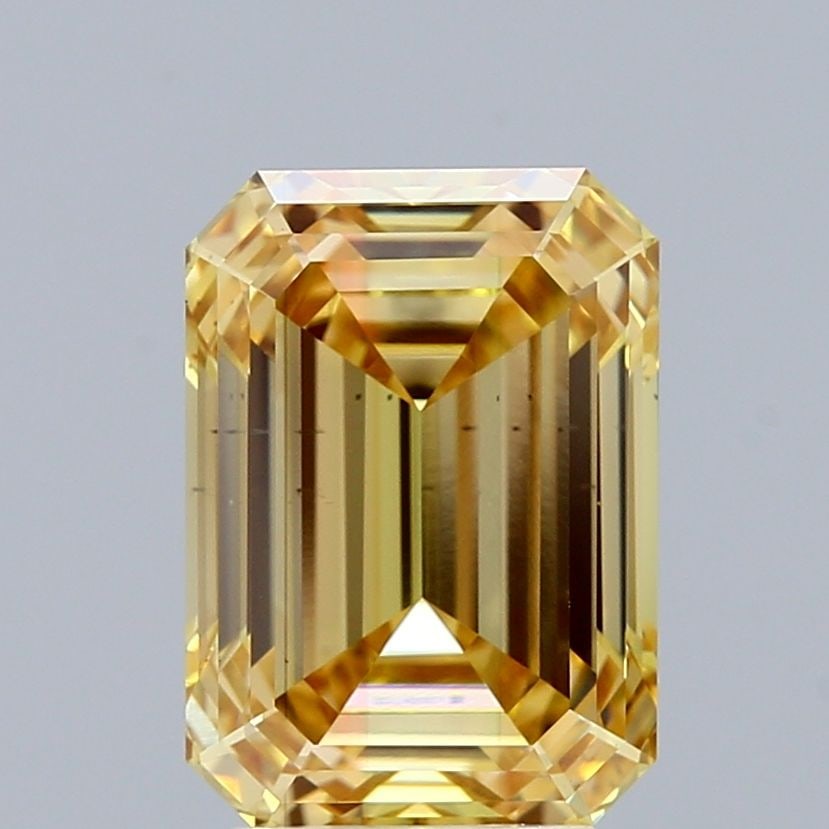 Loose Diamond - EMERALD 4.03ct Fancy Intense Yellow VS2: Loose Diamond - EMERALD 4.03ct Fancy Intense Yellow VS2 Source: This is a real non-mined Diamond that has been grown in a lab Shape: EMERALD Carats: 4.03 Color: Fancy Intense Yellow Certification: IGI
