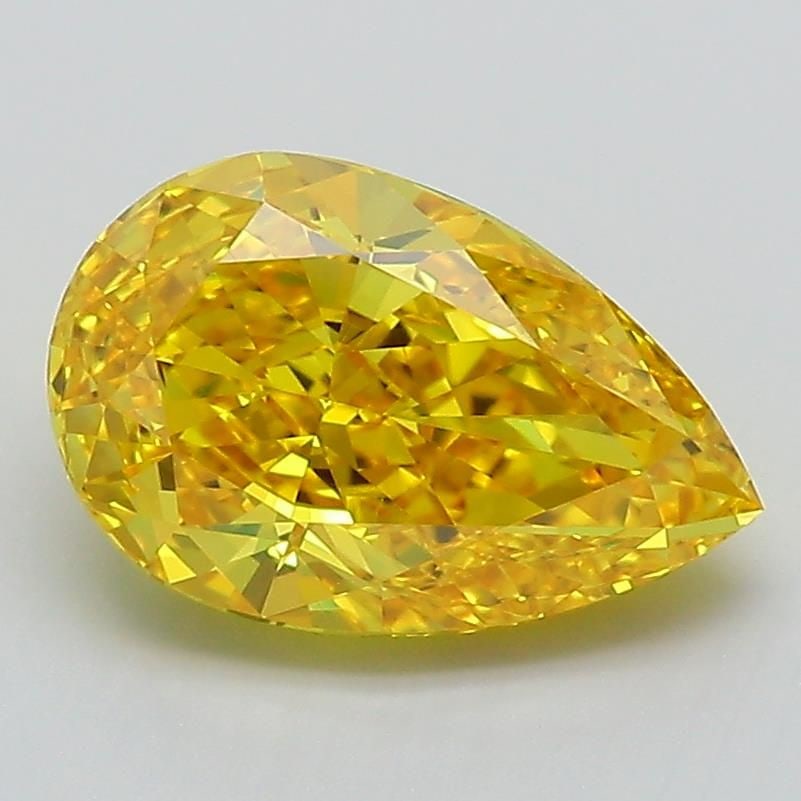 Loose Diamond - PEAR 2.08ct Fancy Vivid Yellow VVS1: Loose Diamond - PEAR 2.08ct Fancy Vivid Yellow VVS1 Source: This is a real non-mined Diamond that has been grown in a lab Shape: PEAR Carats: 2.08 Color: Fancy Vivid Yellow Certification: IGI Video: