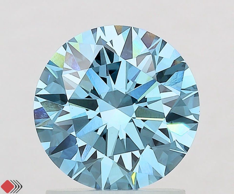 Ideal Loose Diamond - ROUND 1.58ct Fancy Vivid Blue VS1 (1 of 1)