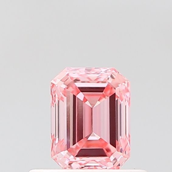 Loose Diamond - EMERALD 0.53ct Fancy Vivid Pink VVS2: Loose Diamond - EMERALD 0.53ct Fancy Vivid Pink VVS2 Source: This is a real non-mined Diamond that has been grown in a lab Shape: EMERALD Carats: 0.53 Color: Fancy Vivid Pink Certification: IGI Video: