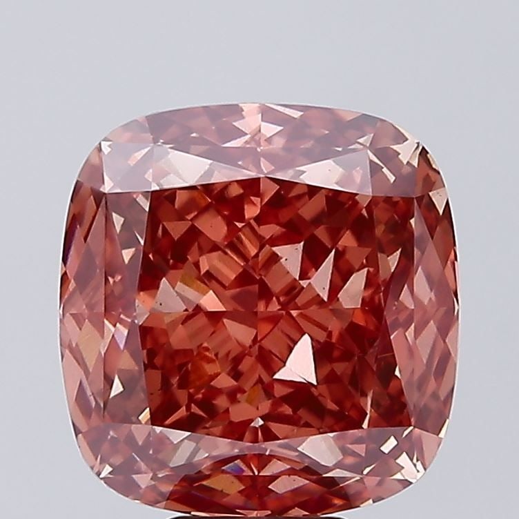 Loose Diamond - CUSHION MODIFIED 10.63ct Fancy Vivid Brown Pink VS2: Loose Diamond - CUSHION MODIFIED 10.63ct Fancy Vivid Brown Pink VS2 Source: This is a real non-mined Diamond that has been grown in a lab Shape: CUSHION MODIFIED Carats: 10.63 Color: Fancy Vivid Brown