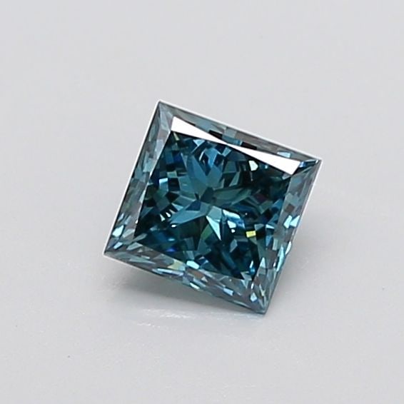 Loose Diamond - PRINCESS 0.9ct Fancy Vivid Green Blue SI1: Loose Diamond - PRINCESS 0.9ct Fancy Vivid Green Blue SI1 Source: This is a real non-mined Diamond that has been grown in a lab Shape: PRINCESS Carats: 0.9 Color: Fancy Vivid Green Blue Certification: