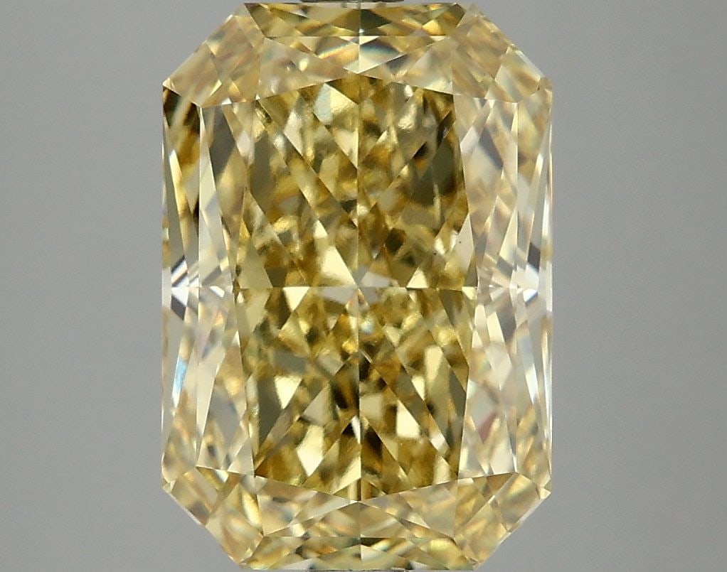 Loose Diamond - RADIANT 5.08ct Fancy Intense Yellow VS1: Loose Diamond - RADIANT 5.08ct Fancy Intense Yellow VS1 Source: This is a real non-mined Diamond that has been grown in a lab Shape: RADIANT Carats: 5.08 Color: Fancy Intense Yellow Certification: IGI