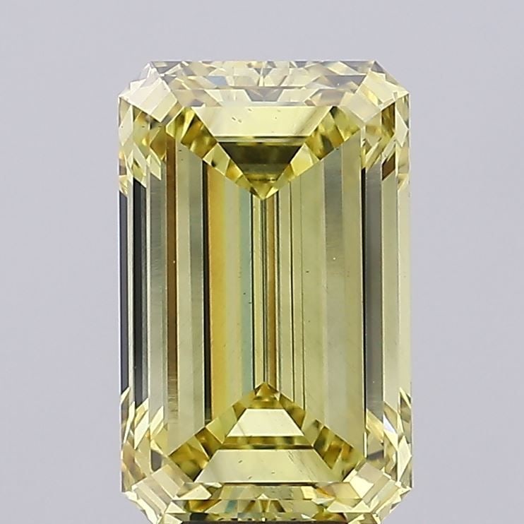 Loose Diamond - EMERALD 10.02ct Fancy Intense Yellow VS2: Loose Diamond - EMERALD 10.02ct Fancy Intense Yellow VS2 Source: This is a real non-mined Diamond that has been grown in a lab Shape: EMERALD Carats: 10.02 Color: Fancy Intense Yellow Certification: I