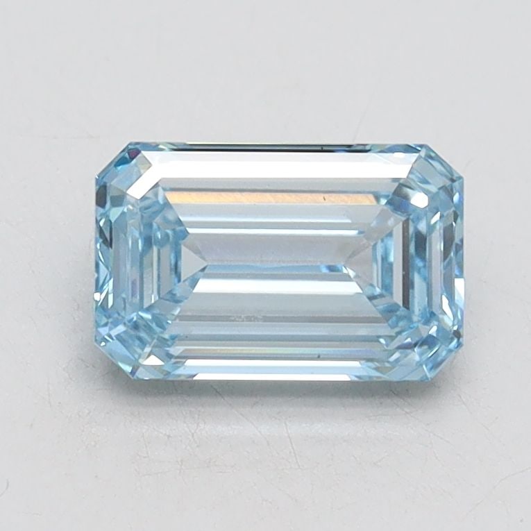 Loose Diamond - EMERALD 1.02ct Fancy Intense Blue VS1: Loose Diamond - EMERALD 1.02ct Fancy Intense Blue VS1 Source: This is a real non-mined Diamond that has been grown in a lab Shape: EMERALD Carats: 1.02 Color: Fancy Intense Blue Certification: IGI Vid