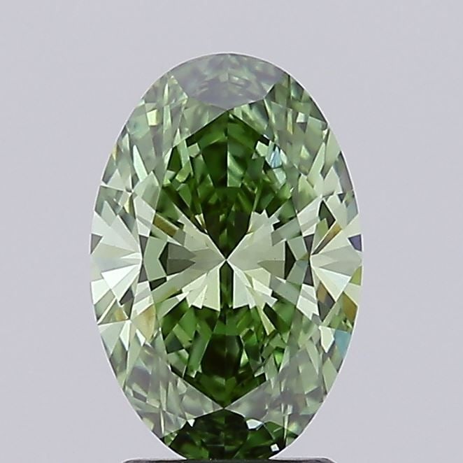 Loose Diamond - OVAL 2.11ct Fancy Vivid Green VVS2: Loose Diamond - OVAL 2.11ct Fancy Vivid Green VVS2 Source: This is a real non-mined Diamond that has been grown in a lab Shape: OVAL Carats: 2.11 Color: Fancy Vivid Green Certification: IGI Video: