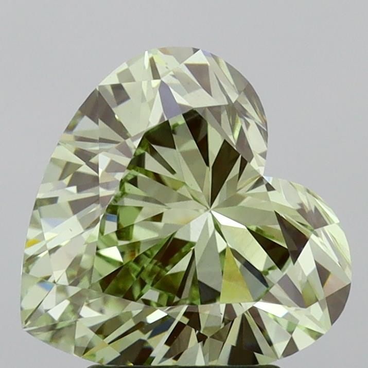 Loose Diamond - HEART 2.56ct Fancy Intense Green VS1: Loose Diamond - HEART 2.56ct Fancy Intense Green VS1 Source: This is a real non-mined Diamond that has been grown in a lab Shape: HEART Carats: 2.56 Color: Fancy Intense Green Certification: IGI
