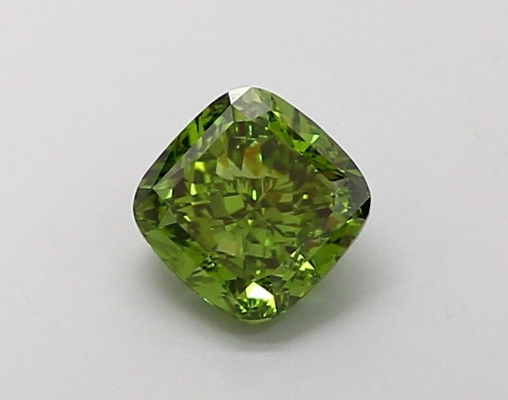 Loose Diamond - CUSHION MODIFIED 1.2ct Fancy Vivid Green VVS2: Loose Diamond - CUSHION MODIFIED 1.2ct Fancy Vivid Green VVS2 Source: This is a real non-mined Diamond that has been grown in a lab Shape: CUSHION MODIFIED Carats: 1.2 Color: Fancy Vivid Green Certifi
