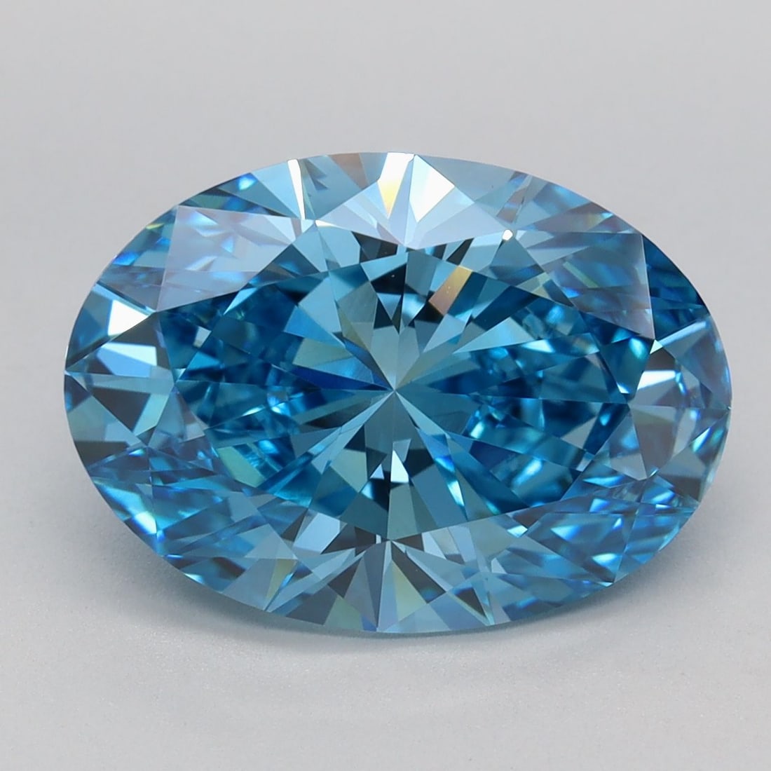 Loose Diamond - OVAL 4.31ct Fancy Vivid Blue VVS2: Loose Diamond - OVAL 4.31ct Fancy Vivid Blue VVS2 Source: This is a real non-mined Diamond that has been grown in a lab Shape: OVAL Carats: 4.31 Color: Fancy Vivid Blue Certification: IGI Video: