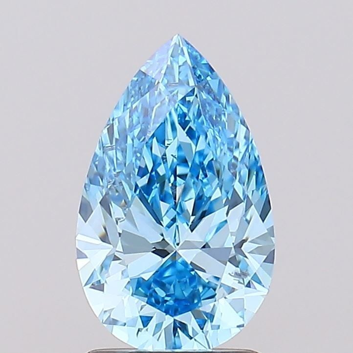 Loose Diamond - PEAR 1.5ct Fancy Vivid Blue SI1: Loose Diamond - PEAR 1.5ct Fancy Vivid Blue SI1 Source: This is a real non-mined Diamond that has been grown in a lab Shape: PEAR Carats: 1.5 Color: Fancy Vivid Blue Certification: IGI Video: