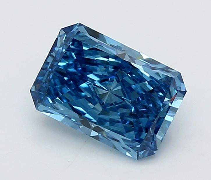 Loose Diamond - RADIANT 2.02ct Fancy Vivid Blue VVS2: Loose Diamond - RADIANT 2.02ct Fancy Vivid Blue VVS2 Source: This is a real non-mined Diamond that has been grown in a lab Shape: RADIANT Carats: 2.02 Color: Fancy Vivid Blue Certification: IGI Video: