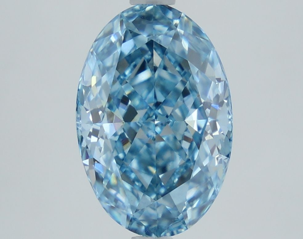 Loose Diamond - OVAL 3.34ct Fancy Vivid Blue VS1: Loose Diamond - OVAL 3.34ct Fancy Vivid Blue VS1 Source: This is a real non-mined Diamond that has been grown in a lab Shape: OVAL Carats: 3.34 Color: Fancy Vivid Blue Certification: IGI Video: