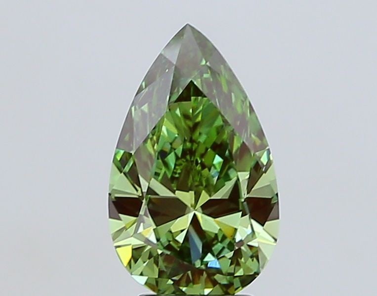 Loose Diamond - PEAR 4.0ct Fancy Vivid Green VS1: Loose Diamond - PEAR 4.0ct Fancy Vivid Green VS1 Source: This is a real non-mined Diamond that has been grown in a lab Shape: PEAR Carats: 4.0 Color: Fancy Vivid Green Certification: IGI Video: