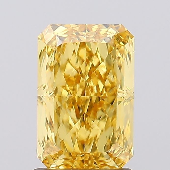 Loose Diamond - RADIANT 1.52ct Fancy Vivid Yellow VS1: Loose Diamond - RADIANT 1.52ct Fancy Vivid Yellow VS1 Source: This is a real non-mined Diamond that has been grown in a lab Shape: RADIANT Carats: 1.52 Color: Fancy Vivid Yellow Certification: IGI Vid
