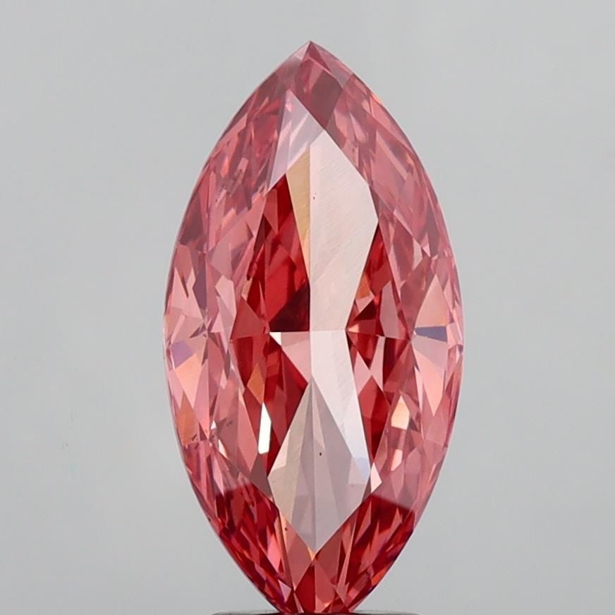 Loose Diamond - MARQUISE 5.51ct Fancy Vivid Brownish Pink VS2: Loose Diamond - MARQUISE 5.51ct Fancy Vivid Brownish Pink VS2 Source: This is a real non-mined Diamond that has been grown in a lab Shape: MARQUISE Carats: 5.51 Color: Fancy Vivid Brownish Pink Certif