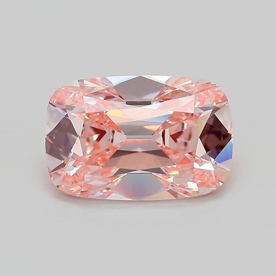Loose Diamond - CUSHION BRILLIANT 2.74ct Fancy Intense Pink VS1: Loose Diamond - CUSHION BRILLIANT 2.74ct Fancy Intense Pink VS1 Source: This is a real non-mined Diamond that has been grown in a lab Shape: CUSHION BRILLIANT Carats: 2.74 Color: Fancy Intense Pink Ce