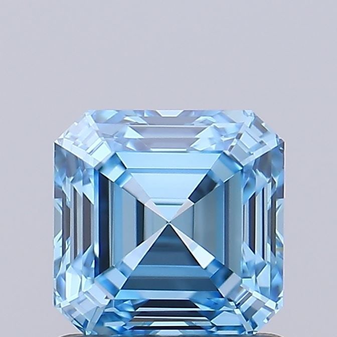 Loose Diamond - ASSCHER 1.04ct Fancy Vivid Blue VVS1: Loose Diamond - ASSCHER 1.04ct Fancy Vivid Blue VVS1 Source: This is a real non-mined Diamond that has been grown in a lab Shape: ASSCHER Carats: 1.04 Color: Fancy Vivid Blue Certification: IGI Video: