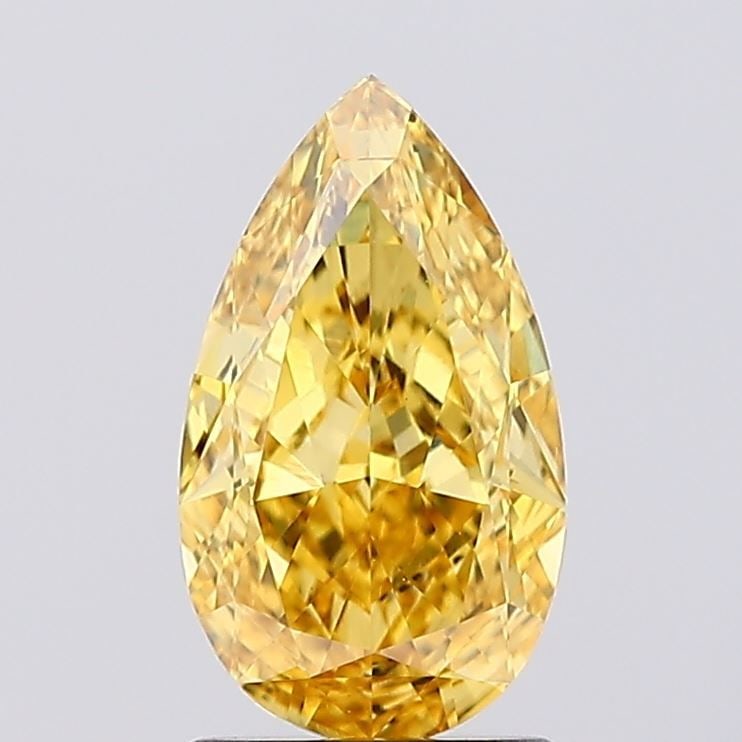 Loose Diamond - PEAR 1.74ct Fancy Vivid Yellow VS1: Loose Diamond - PEAR 1.74ct Fancy Vivid Yellow VS1 Source: This is a real non-mined Diamond that has been grown in a lab Shape: PEAR Carats: 1.74 Color: Fancy Vivid Yellow Certification: IGI Video:
