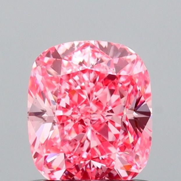 Loose Diamond - CUSHION MODIFIED 0.85ct Fancy Vivid Pink VVS2: Loose Diamond - CUSHION MODIFIED 0.85ct Fancy Vivid Pink VVS2 Source: This is a real non-mined Diamond that has been grown in a lab Shape: CUSHION MODIFIED Carats: 0.85 Color: Fancy Vivid Pink Certifi