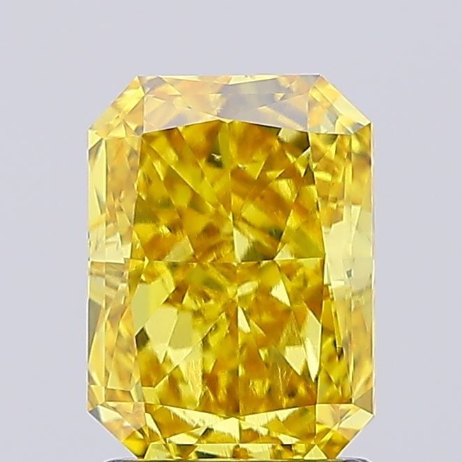 Loose Diamond - RADIANT 1.68ct Fancy Vivid Yellow VS2: Loose Diamond - RADIANT 1.68ct Fancy Vivid Yellow VS2 Source: This is a real non-mined Diamond that has been grown in a lab Shape: RADIANT Carats: 1.68 Color: Fancy Vivid Yellow Certification: IGI Vid
