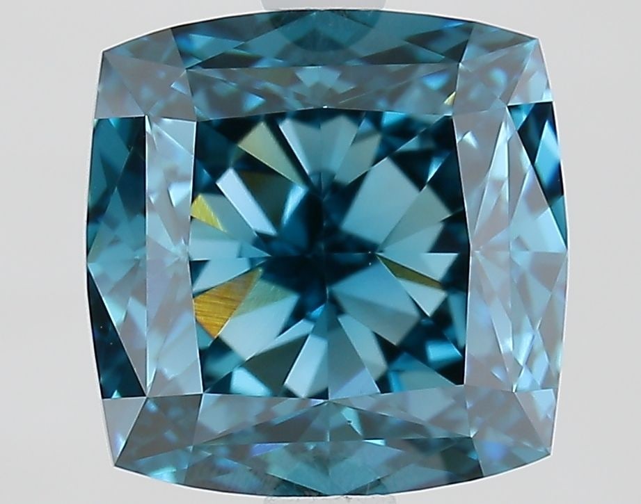 Loose Diamond - CUSHION MODIFIED 3.42ct Fancy Vivid Blue VS1: Loose Diamond - CUSHION MODIFIED 3.42ct Fancy Vivid Blue VS1 Source: This is a real non-mined Diamond that has been grown in a lab Shape: CUSHION MODIFIED Carats: 3.42 Color: Fancy Vivid Blue Certific