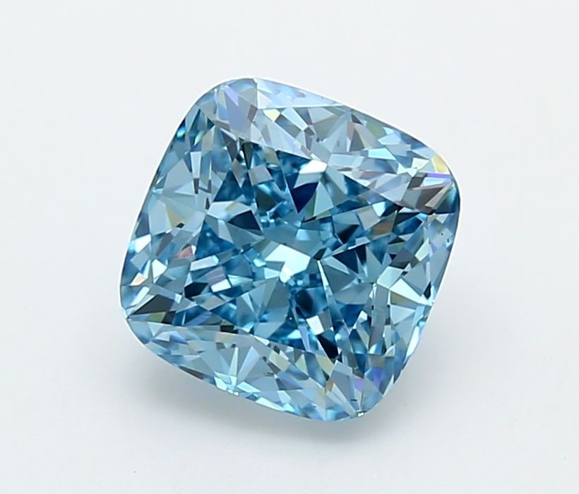Loose Diamond - CUSHION MODIFIED 3.01ct Fancy Vivid Blue VVS2: Loose Diamond - CUSHION MODIFIED 3.01ct Fancy Vivid Blue VVS2 Source: This is a real non-mined Diamond that has been grown in a lab Shape: CUSHION MODIFIED Carats: 3.01 Color: Fancy Vivid Blue Certifi
