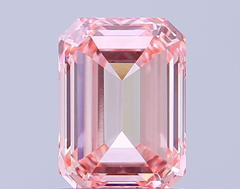 Loose Diamond - EMERALD 1.6ct Fancy Vivid Pink VVS2: Loose Diamond - EMERALD 1.6ct Fancy Vivid Pink VVS2 Source: This is a real non-mined Diamond that has been grown in a lab Shape: EMERALD Carats: 1.6 Color: Fancy Vivid Pink Certification: IGI Video: