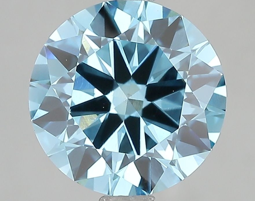 Loose Diamond - ROUND 3.01ct Fancy Vivid Blue VS1: Loose Diamond - ROUND 3.01ct Fancy Vivid Blue VS1 Source: This is a real non-mined Diamond that has been grown in a lab Shape: ROUND Carats: 3.01 Color: Fancy Vivid Blue Certification: IGI Video: