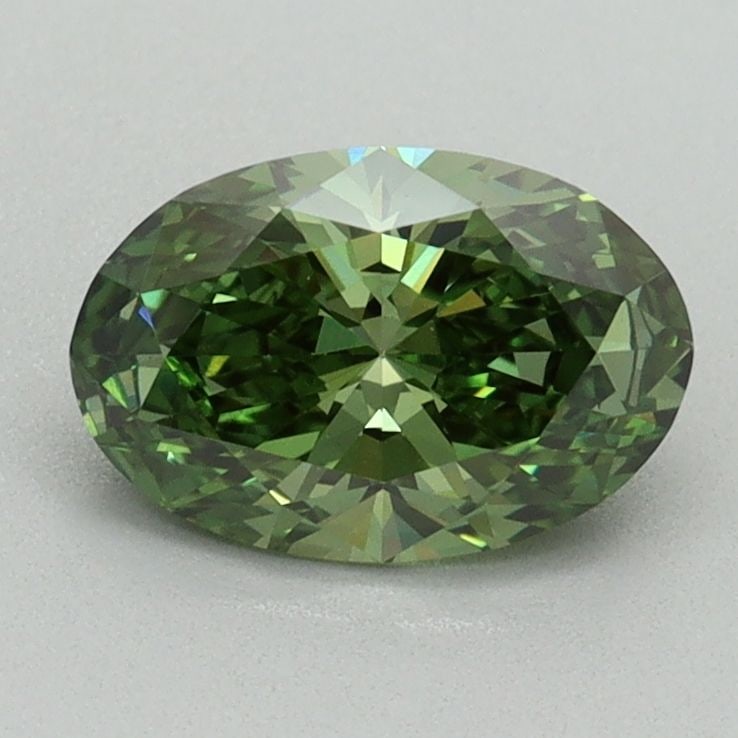 Loose Diamond - OVAL 1.0ct Fancy Vivid Green VS1: Loose Diamond - OVAL 1.0ct Fancy Vivid Green VS1 Source: This is a real non-mined Diamond that has been grown in a lab Shape: OVAL Carats: 1.0 Color: Fancy Vivid Green Certification: IGI Video: