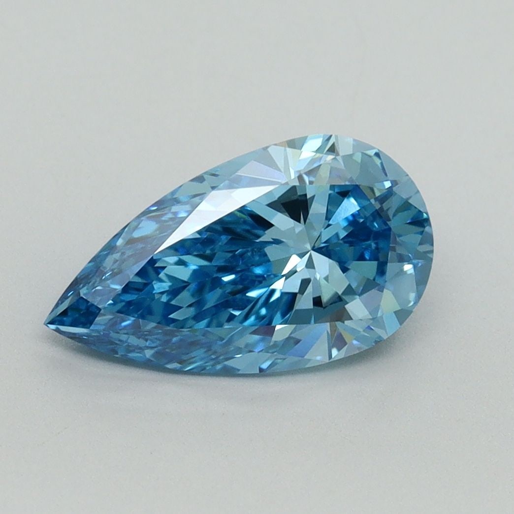 Loose Diamond - PEAR 1.57ct Fancy Vivid Blue VS1: Loose Diamond - PEAR 1.57ct Fancy Vivid Blue VS1 Source: This is a real non-mined Diamond that has been grown in a lab Shape: PEAR Carats: 1.57 Color: Fancy Vivid Blue Certification: IGI Video: